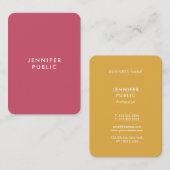 ミニマモダンリストテンプレートトレンドカラーズシック絹 名刺 (正面/裏面)