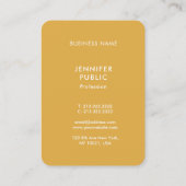 ミニマモダンリストテンプレートトレンドカラーズシック絹 名刺 (裏面)