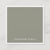ミニマモダンリストテンプレートプロフェッショナルエレガント スクエア名刺 (正面)
