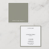 ミニマモダンリストテンプレートプロフェッショナルエレガント スクエア名刺 (正面/裏面)