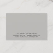 ミニマモダンリストデザインエレガントテンプレートトレンディー 名刺 (裏面)