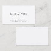 ミニマモダンリストデザインエレガントテンプレート 名刺 (正面/裏面)