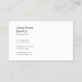 ミニマモダンリストデザインクエレガントリーンプレーンシック 名刺 (裏面)