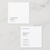 ミニマモダンリストデザインテンプレートエレガントトレンディー スクエア名刺 (正面/裏面)