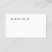 ミニマモダンリストデザインテンプレートプエレガントラン 名刺 (正面)