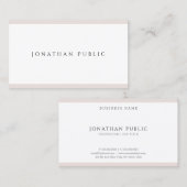 ミニマモダンリストデザインプロフェッショナルシックプレーン 名刺 (正面/裏面)