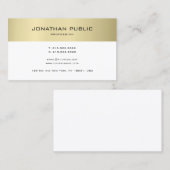 ミニマモダンリストデザイン金ゴールドルックプレーントレンディー 名刺 (正面/裏面)