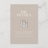 ミニマモダンリストトゥーペベージュシック結婚ズ エンクロージャーカード (正面)