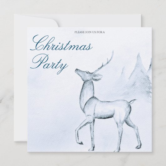 ミニマモダンリストトナディアクリスマスホリデーパーティー 招待状 (正面)