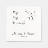 ミニマモダンリストトレンディーカクテルsipホレー スタンダードカクテルナプキン (正面)