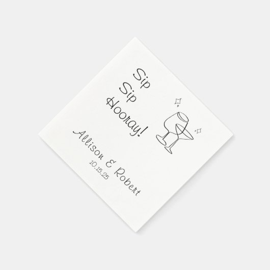 ミニマモダンリストトレンディーカクテルsipホレー スタンダードカクテルナプキン (角)