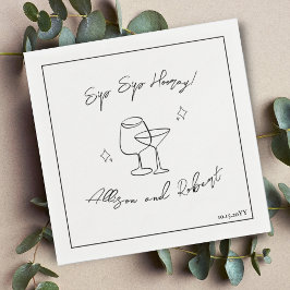 ミニマモダンリストトレンディーカクテルsipホレー スタンダードカクテルナプキン