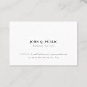 ミニマモダンリストトレンディーテンプレートエレガントシンプル 名刺 (裏面)