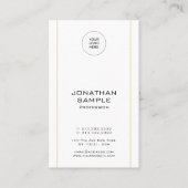 ミニマモダンリストトレンディー金ゴールド垂直テンプレート 名刺 (正面)