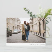 ミニマモダンリストトレンディー2枚結婚の写真 セーブザデート (スタンド正面)