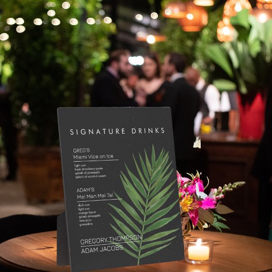 ミニマモダンリストトロピカルシグネチャードリンクバープラン フォトプラーク