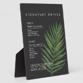 ミニマモダンリストトロピカルシグネチャードリンクバープラン フォトプラーク (側面)