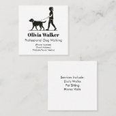 ミニマモダンリストドッグウォーカー名刺 スクエア名刺 (正面/裏面)