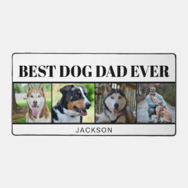 ミニマモダンリストドッグパパ4枚フォトコラージュ デスクマット