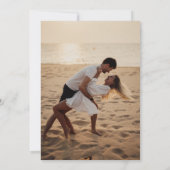 ミニマモダンリストドリーミー脚本Sage Green結婚's 招待状 (裏面)