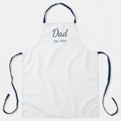 ミニマモダンリストニューダッドネイビーブルータイポグラフィ エプロン (正面)