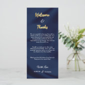 ミニマモダンリストネイビーブルー&金ゴールド歓迎感謝してい (スタンド正面)