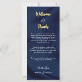 ミニマモダンリストネイビーブルー&金ゴールド歓迎感謝してい (正面)