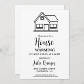ミニマモダンリストハウス温暖化パーティー 招待状 (正面/裏面)