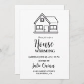 ミニマモダンリストハウス温暖化パーティー 招待状 (正面/裏面)