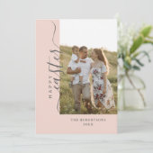 ミニマモダンリストハッピーイースターグリーティングカード シーズンカード (スタンド正面)