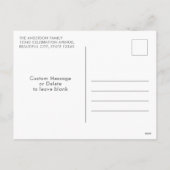 ミニマモダンリストハッピーニューイヤー写真シンプルシック シーズンポストカード (裏面)