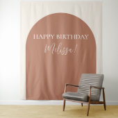 ミニマモダンリストハッピーバースデー写真の背景 タペストリー (インサイチュ)
