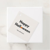 ミニマモダンリストハロウィーン – スクエアパーソナライズされた フェイバータグ (インサイチュ)