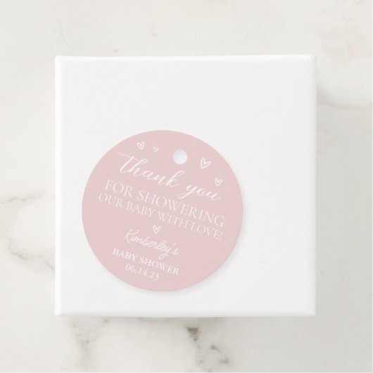 ミニマモダンリストハローベビーシャワーありがとうFavo フェイバータグ (インサイチュ)