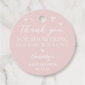 ミニマモダンリストハローベビーシャワーありがとうFavo フェイバータグ (正面)