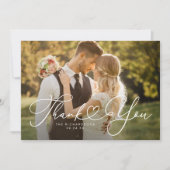 ミニマモダンリストハート結婚サンキューカード サンキューカード (正面)