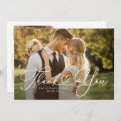 ミニマモダンリストハート結婚サンキューカード サンキューカード (正面/裏面)