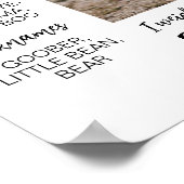 ミニマモダンリストハート誕生日フォトマイルストーン ポスター (角)