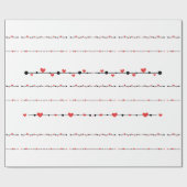 ミニマモダンリストハート ラッピングペーパー (フラット)