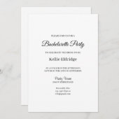 ミニマモダンリストバチェロレッテ招待状 招待状 (正面/裏面)