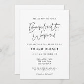 ミニマモダンリストバチェロレッテ週末 招待状 (正面/裏面)