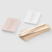 ミニマモダンリストバラとホワイト結婚式 プログラム ハンドファン (組立なし)