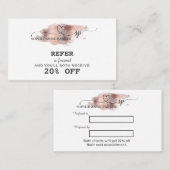 ミニマモダンリストバラ金ゴールドウォッシュズメイクアップアーティスト 紹介カード (正面/裏面)