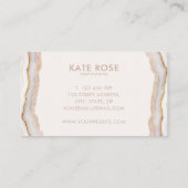 ミニマモダンリストバラ金ゴールドグリッターゲート 名刺 (裏面)