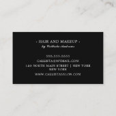 ミニマモダンリストバラ金ゴールドシンプルグリッター化粧 名刺 (裏面)