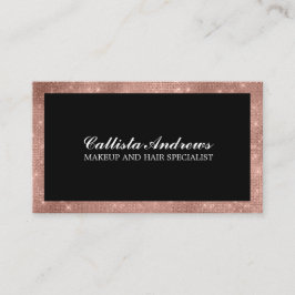 ミニマモダンリストバラ金ゴールドシンプルグリッター化粧 名刺