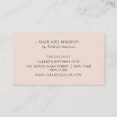 ミニマモダンリストバラ金ゴールドシンプルグリッター化粧 名刺 (裏面)