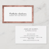 ミニマモダンリストバラ金ゴールドシンプルグリッター化粧 名刺 (正面/裏面)