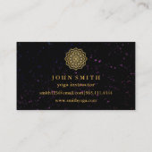 ミニマモダンリストバラ金ゴールドロータスヨガインストラクター 名刺 (裏面)