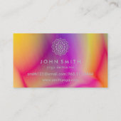 ミニマモダンリストバラ金ゴールドロータスヨガインストラクター 名刺 (裏面)